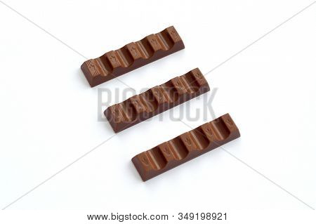 Kinder Small Chocolate Bars Made By Ferrero Spa. Kinder Is A Confectionery Product Brand Line Of Ita