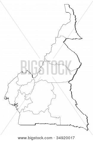 Mappa del Camerun