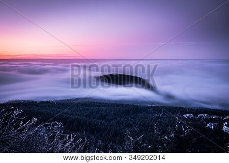 Jested Is A Mountain In The North Of The Czech Republic, Southwest Of Liberec. With A Promise Of 517