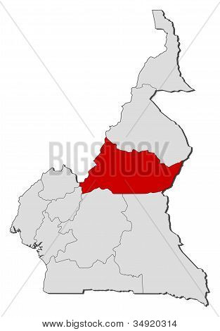 Mapa dos Camarões, Adamawa destacada