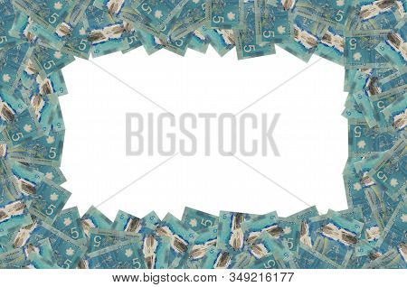 Dextre And Canadarm2 On Canada 5 Dollars 2013 Polymer Banknote Pattern
