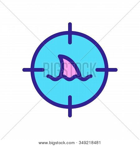 Shark Icon Vector. Thin Line Sign. Isolated Contour Symbol Illustration