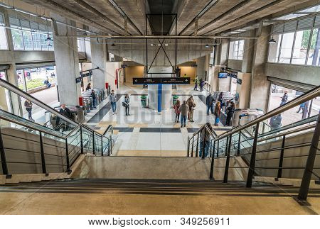 Buenos Aires, Argentina - June 22, 2019: Newly Built Train Station Belgrano C