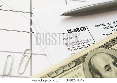 Irs Form W-8ben Certificate Of Foreign Status Of Beneficial Owner For United States Tax Withholding 