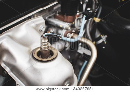 Oxygen Sensor O2 In The Exhaust Pipe For Calculating The Ingredients In The Engine System.