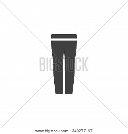 Womens Tights Vector Icon. Filled Flat Sign For Mobile Concept And Web Design. Slim Leggings Pants G