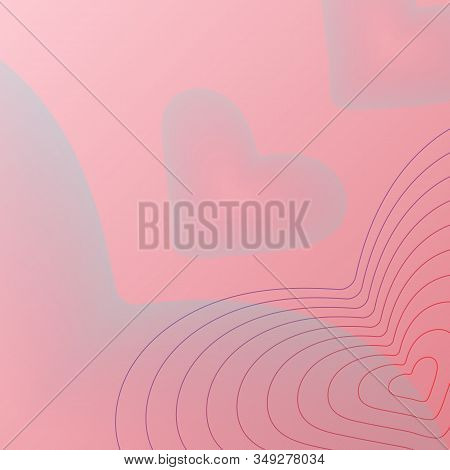 Romantic Pattern With Hand Drawn Hearts. Heart Pattern Abstract Background.