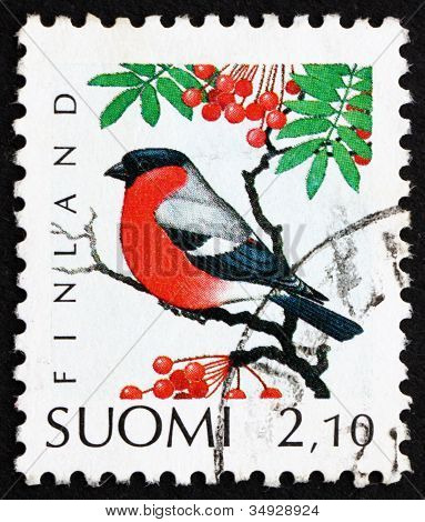 Frimærke Finland 1991 eurasiske Dompap, fugl