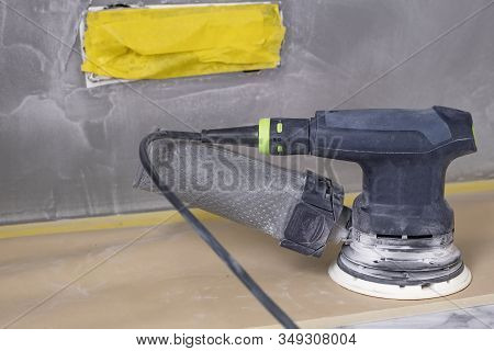 Random-orbit Disc Sander, Refinishing Piece Of Custom Sand Stucco