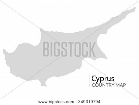 Cyprus Map Vector Shape Icon. Cyprus Europe Nicosia Map Country