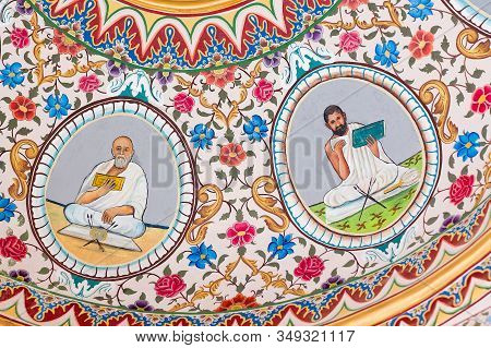 Bikaner, India - January 11, 2019: Ceiling Decoration In Bhandasar Jain Temple In Rajasthan State