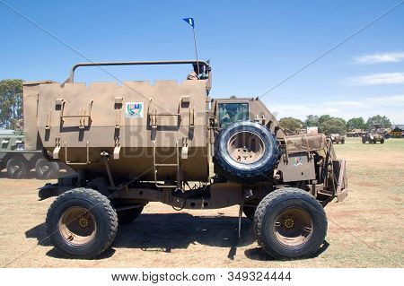 Bloemfontein, South Africa - November 1, 2008: A Buffel Infantry Mobility Vehicle At An Open Day At 