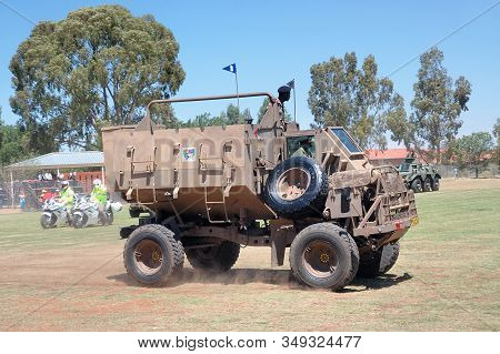 Bloemfontein, South Africa - November 1, 2008: A Buffel Infantry Mobility Vehicle At An Open Day At 