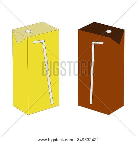 A Chocolate And A Bannana Milk Box