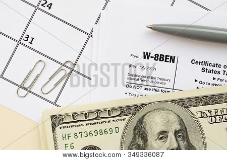 Irs Form W-8ben Certificate Of Foreign Status Of Beneficial Owner For United States Tax Withholding 