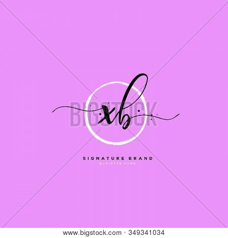 X B Xb Initial Letter Handwriting And  Signature Logo. A Concept Handwriting Initial Logo With Templ