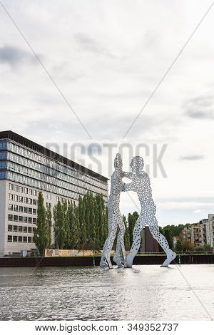 Berlin, Germany- October 6, 2019: View Of The Other Shore From The Spree River Embankment Between Th