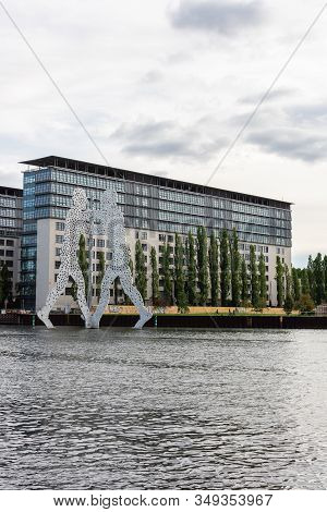 Berlin, Germany- October 6, 2019: View Of The Other Shore From The Spree River Embankment Between Th