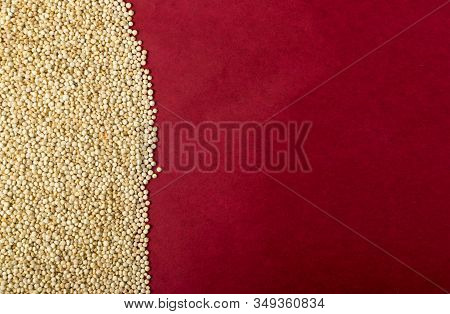 Quinoa Seeds Background Or Chenopodium Quinoa Texture