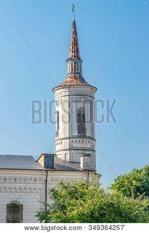 Assumption Of Mary Church In Iasi, Romania. A Landmark Church In Iasi On A Sunny Summer Day With Blu