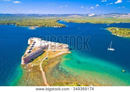 Saint Nikola Fortress Overlooking Sibenik Bay Entrance, Archipelago Od Dalmatia, Croatia