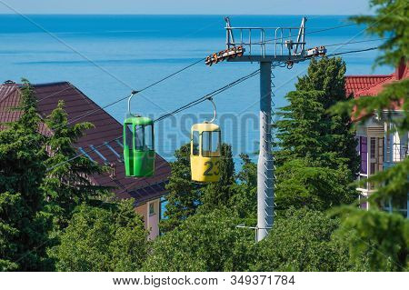 The Cabins Of Cableway In Koreiz, Crimea