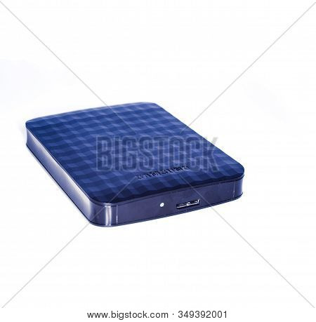 Perth, Scotland - 4 November 2019: Samsung External Drive - External Solid State Drive - 2 Tb