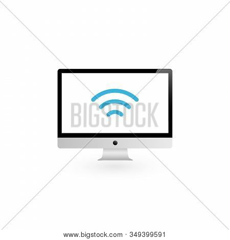 Tablet Pc Wireless Cloud Computing Concept. Stock Vector Illustration Isolated On White Background.