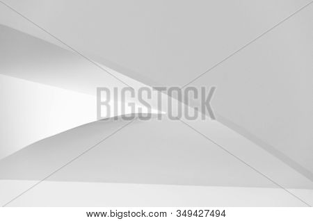 White On White, Minimalist And Elegant Architectural Design, Beautiful Achromatic Abstraction