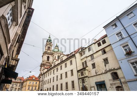 St Nicholas Church, Also Called Kostel Svateho Mikulase, In Prague, Czech Republic, With Its Dome Se