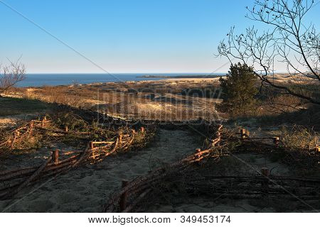 Sunset View Of Nordic Dunes, Early Spring At Curonian Spit, Nida, Klaipeda, Lithuania