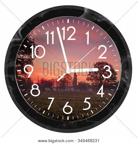 Daylight Saving Time. Dst. Wall Clock Going To Winter Time. Turn Time Forward. Abstract Photo Of Cha