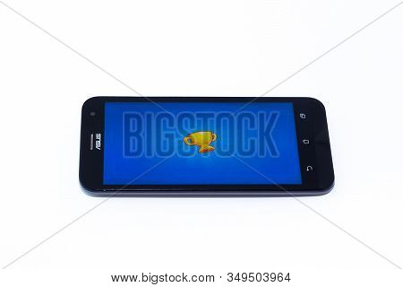 Kouvola, Finland - 23 January 2020: Game Angry Birds On The Screen Of Smartphone Asus