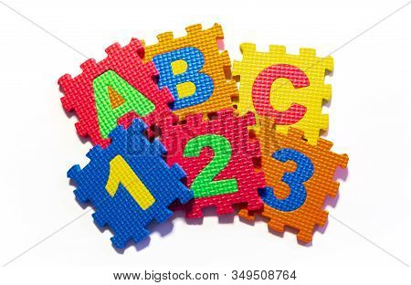Early Learning Concept Floor Tiles Blocks Showing Abc 123