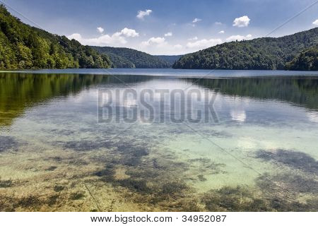 Lake Reflections At Plitvice