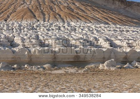 The Ustyurt Plateau. District Of Boszhir. The Bottom Of A Dry Ocean Tethys. Kazakhstan. Selective Fo