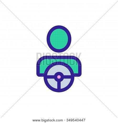 Driver Icon Vector. Thin Line Sign. Isolated Contour Symbol Illustration