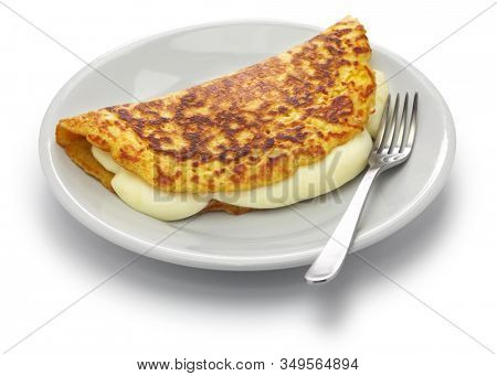 cachapa, venezuelan corn pancake with handmade cheese