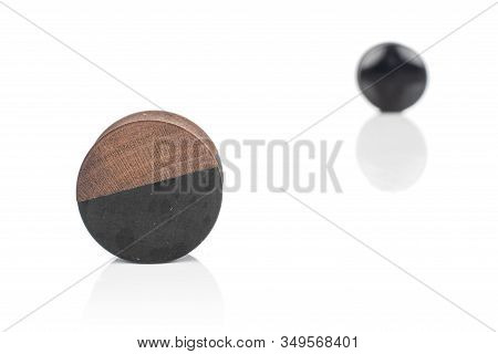 Group Of Two Whole Plug One In Focus Isolated On White Background