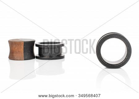 Group Of Three Whole Plug Isolated On White Background