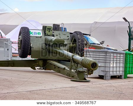 Astana, Kazakhstan - May 25, 2018: Armored Personnel Carrier Btr-80a At The Kadex Exhibition