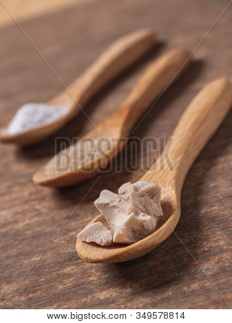Yeast On Wood Background
