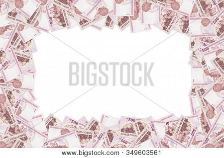 A Sarospatki Var Building On Hungary 500 Forint 1993 Banknote Pattern