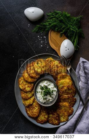 Traditional Ukrainian Dish Deruny