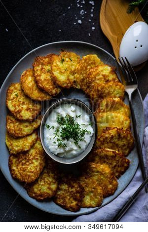 Traditional Ukrainian Dish Deruny