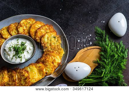 Traditional Ukrainian Dish Deruny