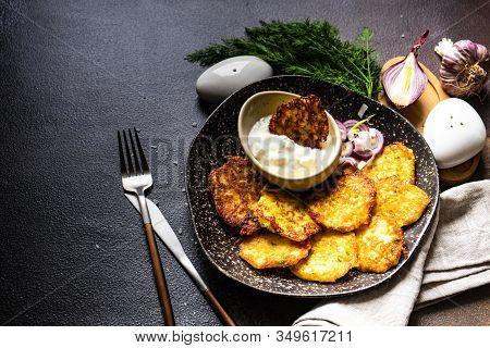Traditional Ukrainian Dish Deruny