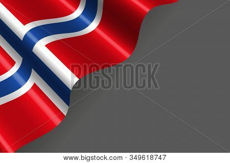 Flag Of Norway Isolated On Grey Background - Vector Illustration For Flag Or Independence Day In Col