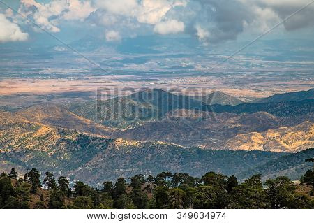 View From Mount Olympus, Highest Peak Of The Island Of Cyprus. Troodos Mountains