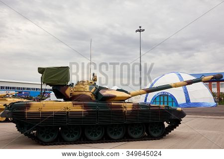 Astana, Kazakhstan - May 25, 2018: Armored Personnel Carrier Btr-80a At The Kadex Exhibition
